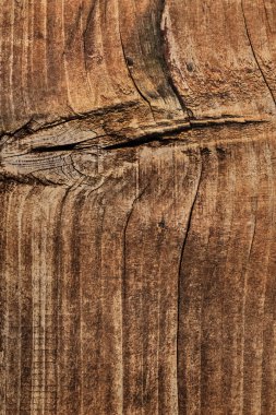 Eski düğümlü kırık kaba Plank - detay dokulu.
