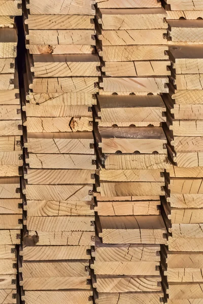 White Pine trall plankor Heap sidovy — Stockfoto