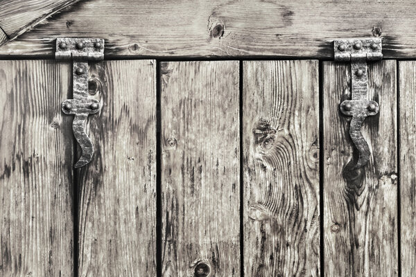 Antique Rustic Pine Wood Barn Door Detail