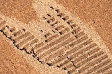 Oluklu karton geri dönüşüm yırtık Grunge doku