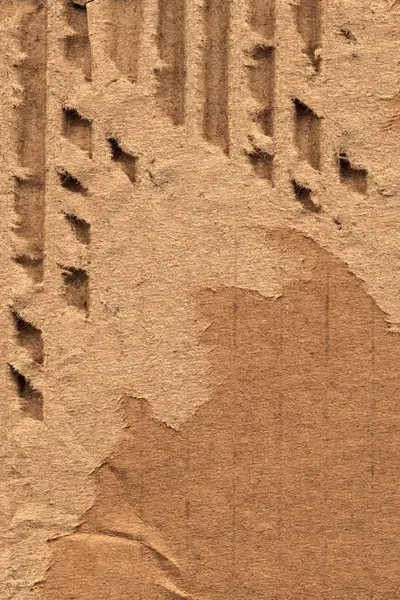 Reciclar papelão ondulado rasgado Grunge textura — Fotografia de Stock