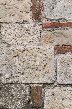 Ortaçağ Kalesi taş-tuğla sur detay