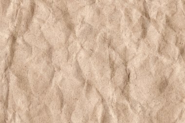 Bej Kraft kağıt kaba buruşuk Grunge doku geri dönüşüm