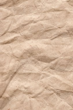 Bej Kraft kağıt kaba buruşuk Grunge doku geri dönüşüm