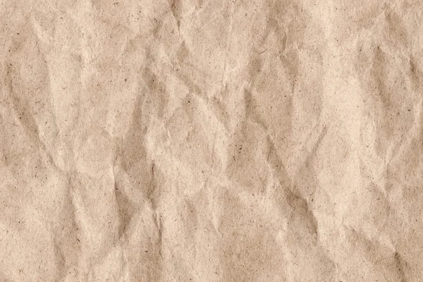 Recyklovat béžová Kraft papír zmačkaný Grunge textury — Stock fotografie