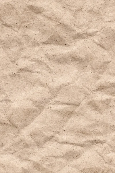 Reciclar Beige Kraft papel arrugado textura grunge — Foto de Stock