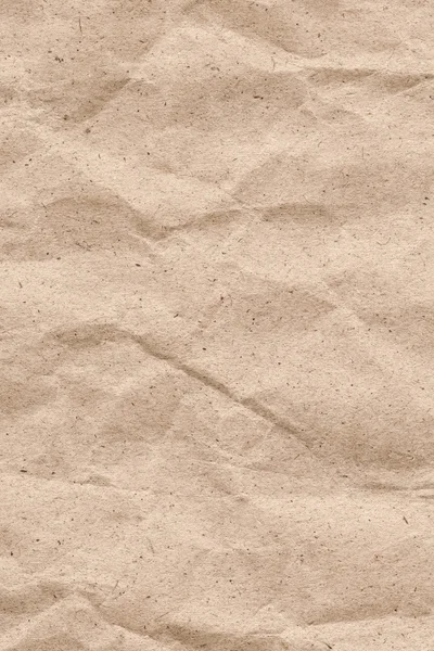 Recycle Beige Kraft Paper Crumpled Grunge Texture — Stock Photo, Image