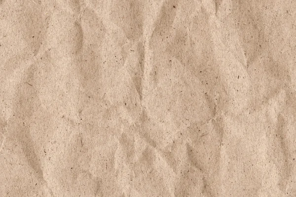 Återvinna Beige kraftpapper skrynklade Grunge konsistens — Stockfoto