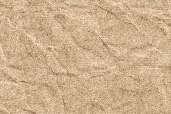 Recycler le papier kraft rayé beige Texture grossière froissée — Photo
