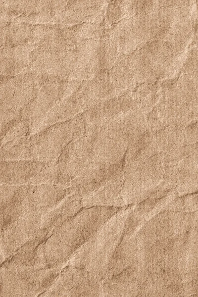 Reciclar Beige rayas Kraft papel grueso arrugado Grunge textura —  Fotos de Stock
