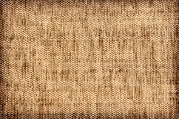 Linen Duck Unprimed Canvas Coarse Grain Mottled Vignette Grunge — Stock Photo, Image