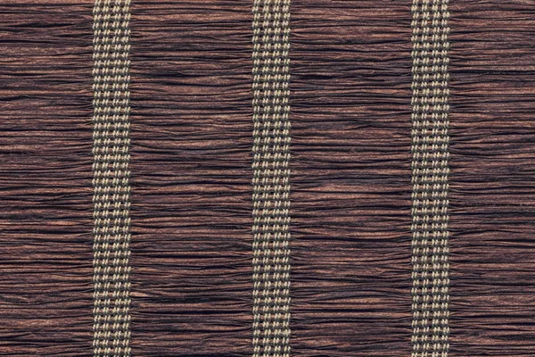 Papír pergamen fonott tányéralátét Umbra barna szőtt Grunge textúra minta — Stock Fotó