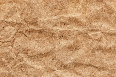 Kahverengi Kraft kağıt kaba ezilmiş buruşuk benekli Grunge doku geri dönüşüm