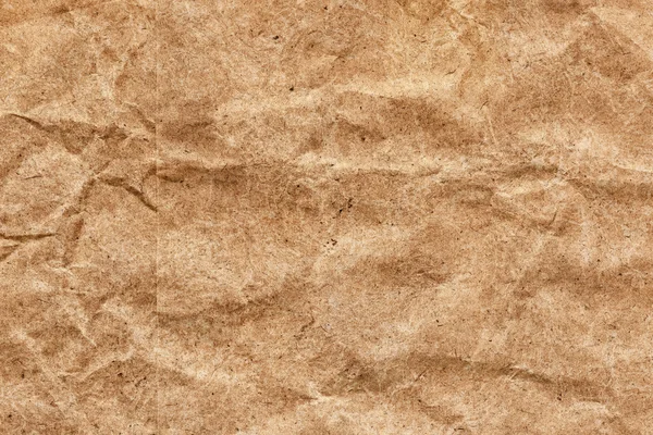 Reciclar Brown Kraft papel grueso triturado arrugado moteado Grunge textura — Foto de Stock