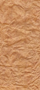 Koyu sarı-kahverengi Kraft kağıt kaba ezilmiş buruşuk Grunge doku geri dönüşüm