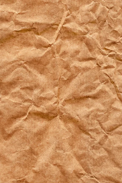 황토 갈색 Kraft 종이 조 악한 분쇄 구겨진된 Grunge 텍스처를 재활용 — 스톡 사진