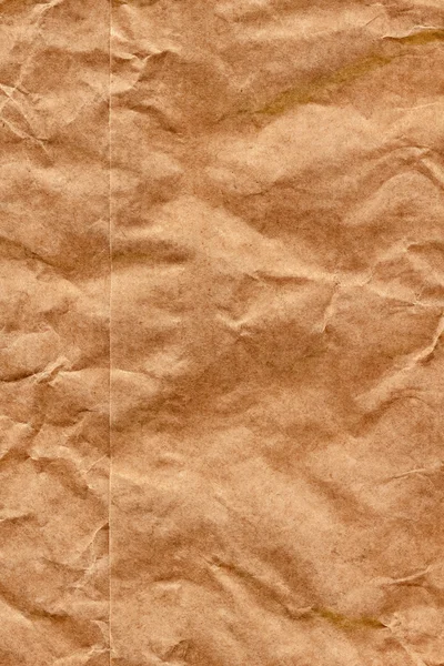 황토 갈색 Kraft 종이 조 악한 분쇄 구겨진된 Grunge 텍스처를 재활용 — 스톡 사진