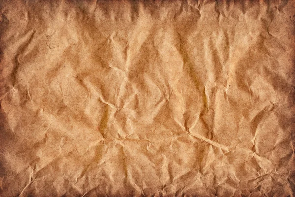 Recycle Brown Kraft Paper Grosseiro esmagado grunge vinheta grunge textura — Fotografia de Stock