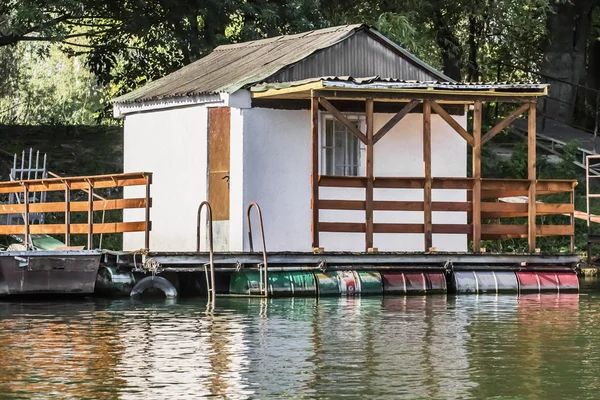 Old Raft Hut Sur Sava River — Photo