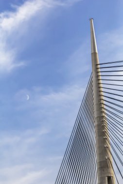 Suspension Bridge Over Ada Pylon - Detail - Belgrade - Serbia