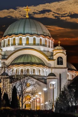 The Temple of Saint Sava at Night - Belgrade - Serbia