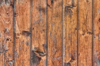 Old Weathered White Pine Planks Knotted Surface Texture - Detail