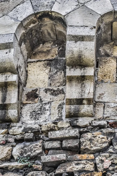 Fortaleza medieval Rampart Rough Cut Stone Corbel Brackets — Foto de Stock