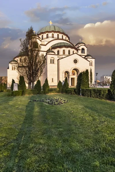 St. Sava Temple at Dusk - Belgrade - Republic of Serbia — стокове фото