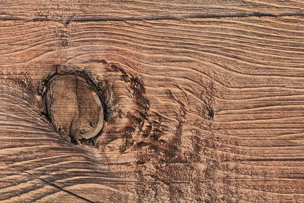 Old Weathered Cracked Rough Textured Knotted Plank — Stock Photo, Image