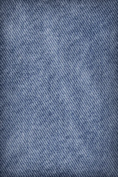 Mavi pamuk Denim kumaş buruşuk Vignette Grunge doku örneği — Stok fotoğraf