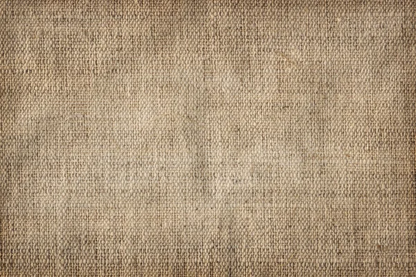 Lienzo de pato de lino del artista no preparado grano grueso arrugado manchado viñeta grunge textura muestra — Foto de Stock