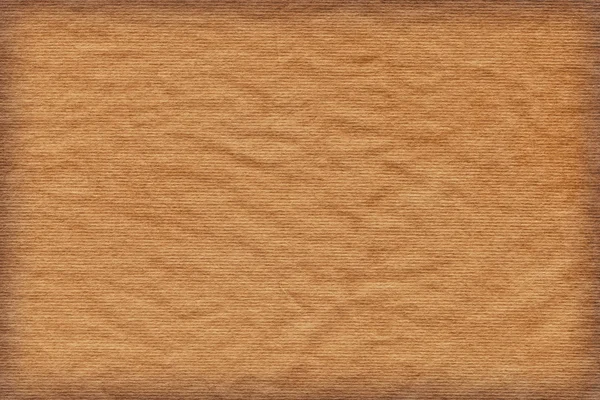 Riciclare marrone Kraft carta grossolana increspato Vignette Grunge Texture — Foto Stock