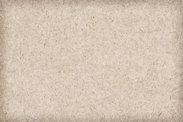 Recyklingu beżowy papier grube ziarno winieta Grunge tekstury próbki — Zdjęcie stockowe
