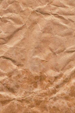 Kahverengi geri dönüşüm Kraft kağıt çanta buruşuk Grunge doku örneği