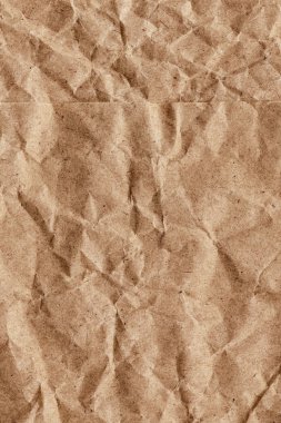 Kahverengi geri dönüşüm Kraft kağıt çanta buruşuk Grunge doku örneği