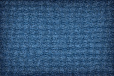 Dark Marine Blue, Woven Woolen Fabric Vignette Grunge Texture Sample