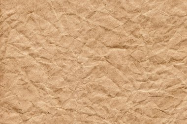 Recycle Striped Brown Kraft Paper Crumpled Grunge Texture clipart