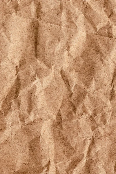 Ανακύκλωσης καφέ χονδρό χαρτί τσάντα Grunge τσαλακωμένο υφή δείγμα — Φωτογραφία Αρχείου