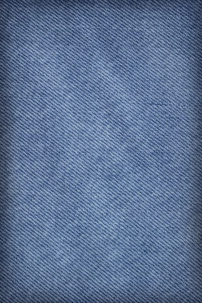 Blue Denim Cotton Fabric Crumpled Vignette Grunge Texture Sample