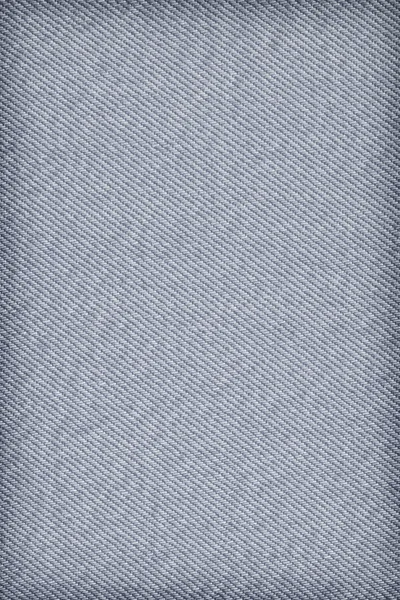 Blue Denim Cotton Fabric Crumpled Vignette Grunge Texture Sample — Stock Photo, Image
