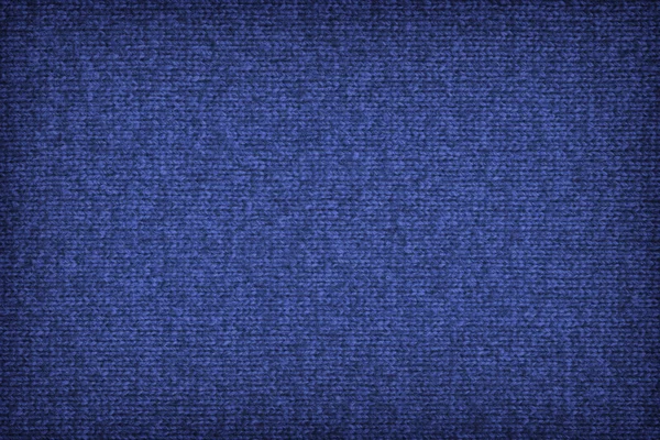 Photograph of Dark Navy Blue Woven Woolen Fabri, Vignette Grunge Texture Sample