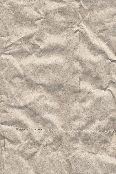Recycle Beige Kraft Paper Coarse Crumpled Grunge Texture — Stock Photo, Image