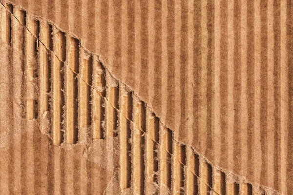 Cardboard Recycle Corrugated Torn Grunge Texture Sample — Stock Photo, Image