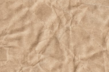 Bej Kraft kağıt kaba buruşuk Grunge doku geri dönüşüm