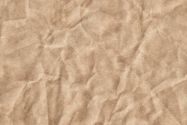 Bej Kraft kağıt kaba buruşuk Grunge doku geri dönüşüm