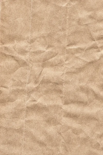 Recyklovat béžové Kraft papír hrubé zmačkaný Grunge textury — Stock fotografie