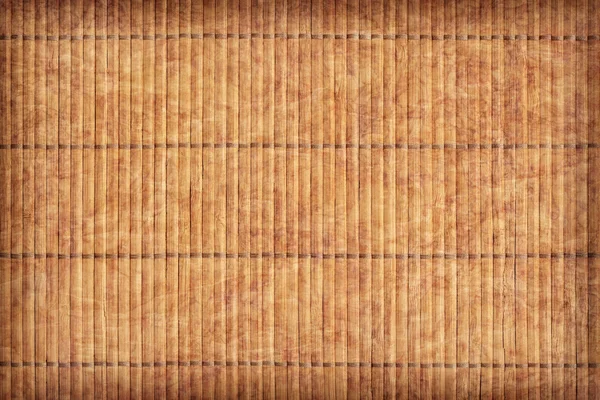 Bamboe Mat oker gebleekt, gekleurd, gevlekt vignet Grunge textuur — Stockfoto