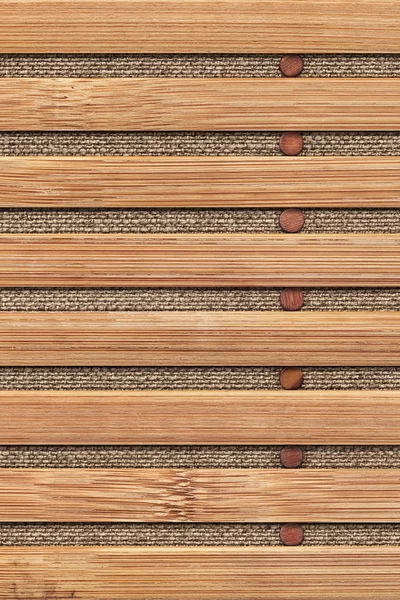 Bamboo Place Mat Grunge textura em tela de linho fundo detalhe — Fotografia de Stock
