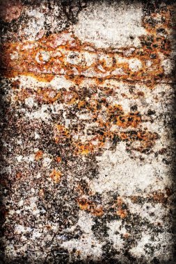 Eski paslı Metal flatör çürük yüzey Vignette Grunge T perçinli