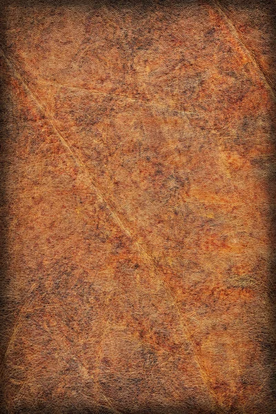 しわ古い牛革剥離ビネット グランジ テクスチャ — ストック写真